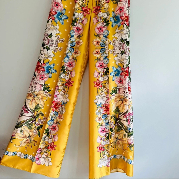 Zara Floral Wide Leg Pallazo Pants, Blogger favorite! Size XS - Picture 2 of 16